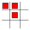 (0, 0), (0, 1) and (1, 1)